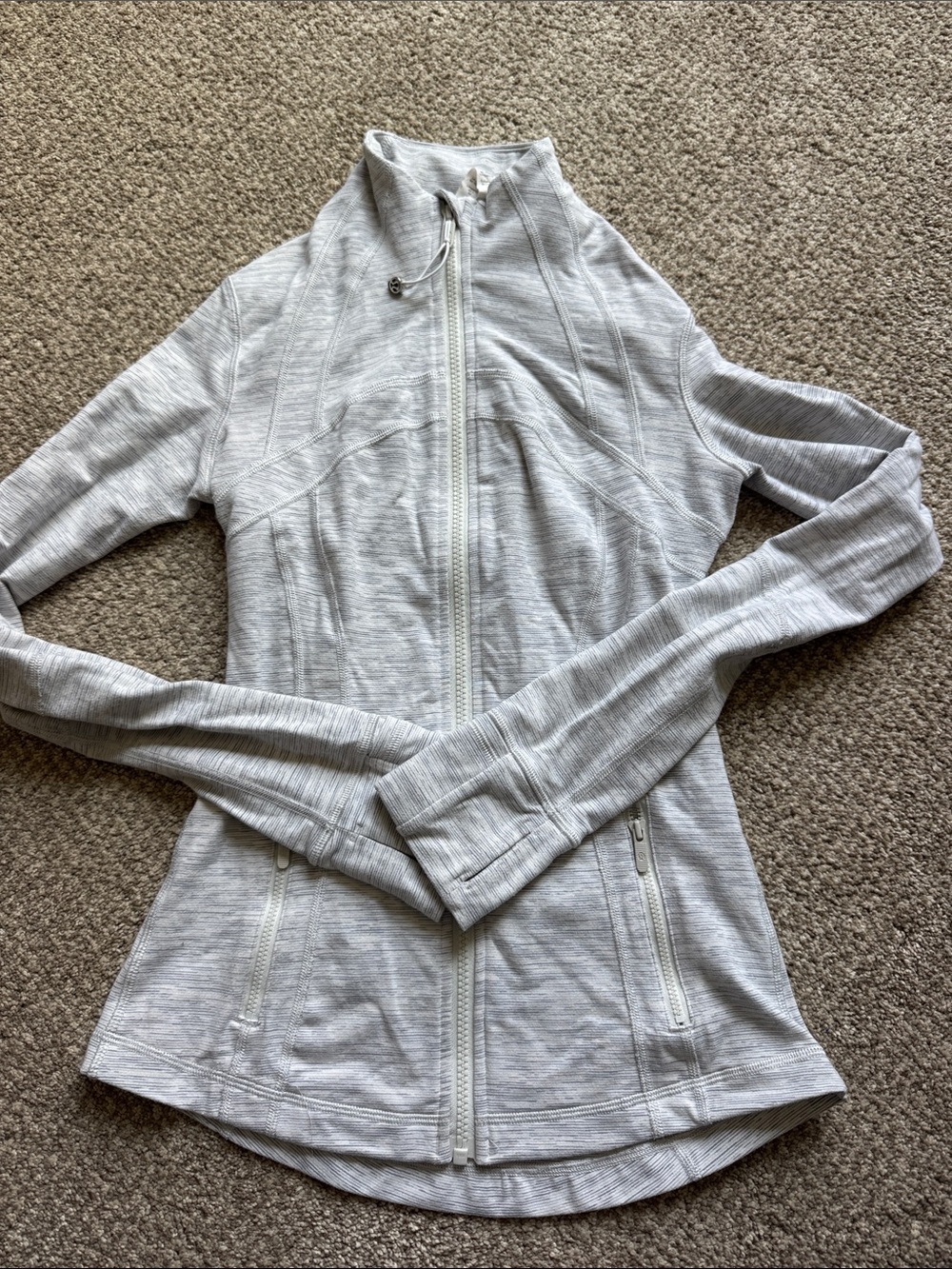 lululemon athletica Light Gray Full-Zip Utility Jacket